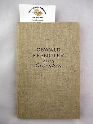 Oswald Spengler zum Gedenken.