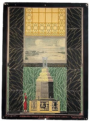 Bild des Verkufers fr Drawing project for the Nebraska World War Memorial in the Capitol 1934 zum Verkauf von Apple Boutique, Drawings, Prints & Books