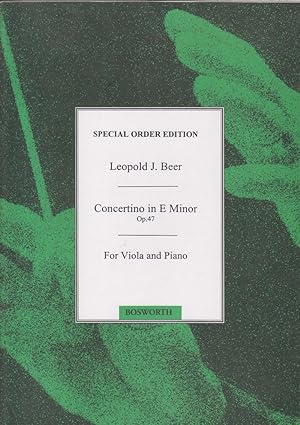 Bild des Verkufers fr Concertino in e minor for Viola and Piano, Op.47 zum Verkauf von Hancock & Monks Music
