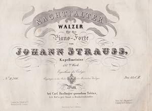 Seller image for Nachtfalter. Walzer fr das Piano-Forte von Johann Strauss. 157tes Werk. for sale by Antiquariat Heinz Tessin