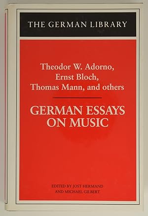 Immagine del venditore per German Essays on Music venduto da The Small Library Company