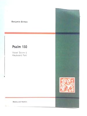 Bild des Verkufers fr Psalm 150 for Voices and Instruments zum Verkauf von World of Rare Books