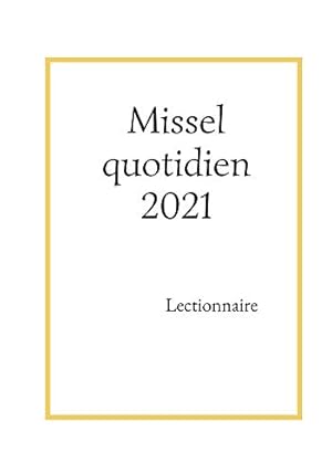 Bild des Verkufers fr Missel quotidien 2021 (French Edition) zum Verkauf von Ammareal