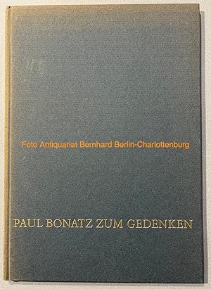Imagen del vendedor de Paul Bonatz zum Gedenken (Technische Hochschule Stuttgart; Reden und Aufstze; 23) a la venta por Antiquariat Bernhard