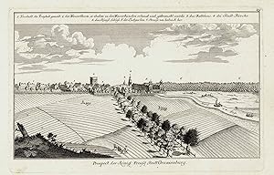 Bild des Verkufers fr Gesamtansicht von Osten; rechts die Havel ('Prospect der Knigl. Preuss. Stadt Oranienburg.'). zum Verkauf von Antiquariat Norbert Haas