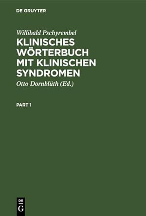 Bild des Verkufers fr Klinisches Wrterbuch mit klinischen Syndromen zum Verkauf von AHA-BUCH GmbH