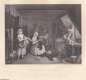 William Hogarth : The Distressed Poet. Enchanted, impressed, inspired, he is disturebed by a nymp...