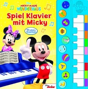 Bild des Verkufers fr Spiel Klavier mit Micky - Disney Junior Liederbuch mit Klaviertastatur - Vor- und Nachspielfunktion - 10 beliebte Kinderlieder - Pappbilderbuch zum Verkauf von Rheinberg-Buch Andreas Meier eK