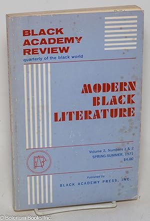 Seller image for Black Academy Review: quarterly of the Black World; vol. 2, #1 & 2, Spring-Summer, 1971: Modern Black Literature for sale by Bolerium Books Inc.