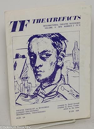 Immagine del venditore per TF: Theatrefacts; international theatre reference; vol. 2, #2: TF6, 1975: Witkiewicz venduto da Bolerium Books Inc.