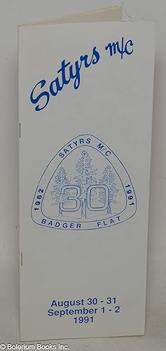 Seller image for Satyrs M/C Badger Flat Labor Day Run '91: [program] for sale by Bolerium Books Inc.