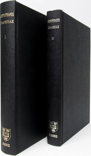 Bild des Verkufers fr Aristophanis Comoediae. Volume I: Acharenses, Equites, Nubes, Vespae, Pax, Aves, Continents. Tomus II: Lysistratam, Thesmophoriazusas, Ranas, Ecclesiazusas, Plutum, Fragmenta, Indicem Nominum continens. zum Verkauf von Antiquariat Richart Kulbach