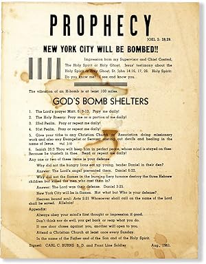 Prophecy: New York City Will Be Bombed!! . The vibration of an H-bomb is at least 100 miles . God...