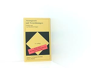 Bild des Verkufers fr Atomgesetz mit Verordnungen [vom 23. Dezember 1959 ; in der Fassung der Bekanntmachung vom 15. Juli 1985 ; zuletzt gendert durch Gesetz zur Umsetzung der UVP-nderungsrichtlinie, der IVU-Richtlinie und weiterer EG-Richtlinien zum Umweltschutz vom 27. Juli 2001] ; mit Verordnungen ; [mit der neuen Strahlenschutzverordnung vom 1. August 2001] zum Verkauf von Book Broker