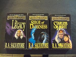3 Forgotten Realms PBs The Legacy; Siege Of Darkness; Starless Night R.A. Salvatore