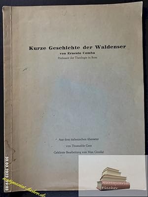 Kurze Geschichte der Waldenser - Sonderdruck des "Mühlacker Tagblatt" gekürzte Bearbeitung v. Max...