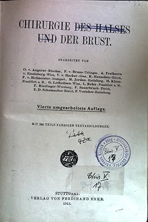 Seller image for Chirurgie des Halses und der Brust. for sale by books4less (Versandantiquariat Petra Gros GmbH & Co. KG)