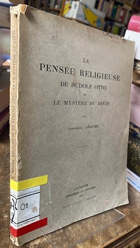 Bild des Verkufers fr La pense religieuse de Rudolf Otto et le mystre du divin. zum Verkauf von Antiquariat Thomas Nonnenmacher