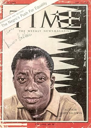 James Baldwin Signed Time Magazine Cover.