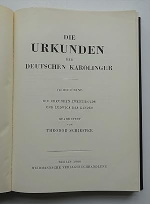 Imagen del vendedor de Die Urkunden der Karolinger. Bd. 4: Die Urkunden Zwentibolds und Ludwigs des Kindes. a la venta por Der Buchfreund