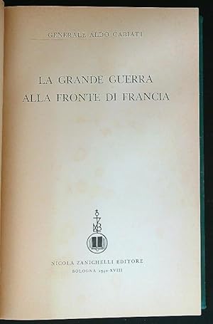 La grande guerra alla fronte di Francia