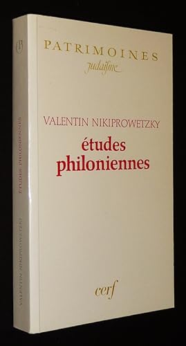 Image du vendeur pour Etudes philoniennes mis en vente par Abraxas-libris