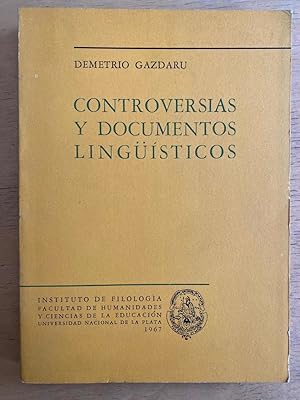 Imagen del vendedor de Controversias y documentos linguisticos a la venta por International Book Hunting