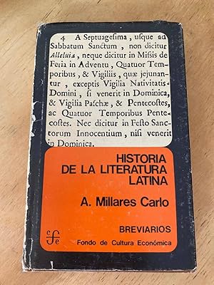 Imagen del vendedor de Historia de la literatura latina a la venta por International Book Hunting