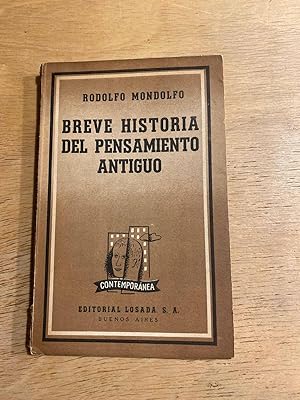 Seller image for Breve historia del pensamiento antiguo for sale by International Book Hunting