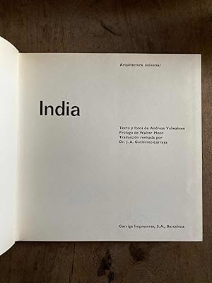 Seller image for Arquitectura universal. India for sale by International Book Hunting