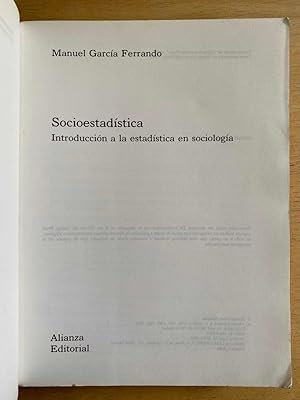 Imagen del vendedor de Socioestadistica. Introduccion a la estadistica en sociologia a la venta por International Book Hunting