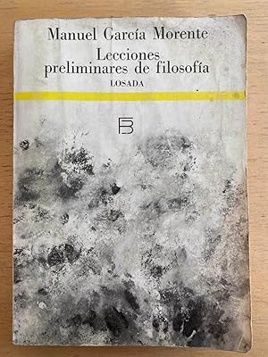 Seller image for Lecciones preliminares de Filosofia for sale by International Book Hunting