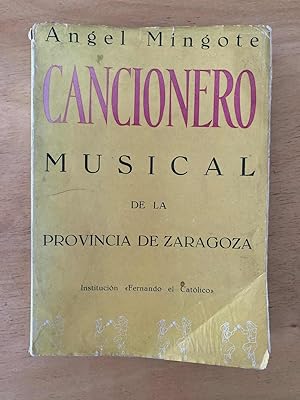 Imagen del vendedor de Cancionero Musical de la provincia de Zaragoza a la venta por International Book Hunting