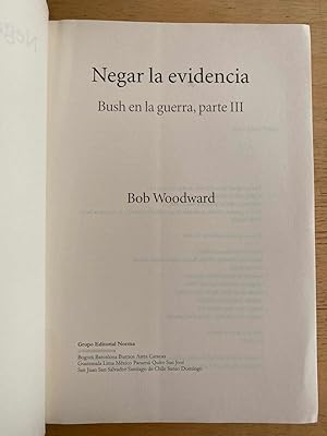 Seller image for Negar la evidencia for sale by International Book Hunting