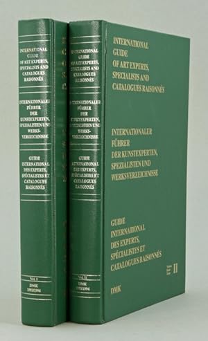 Seller image for International Guide of Art Experts, Specialists and Catalogues Raisonns. Internationaler Fhrer der Kunstexperten, Spezialisten und Werksverzeichnisse. Guide International des Experts, Spcialistes et Catalogues Raisonns. 2 Bnde (komplett). for sale by Antiquariat Dr. Wolfgang Wanzke