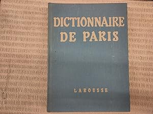 Bild des Verkufers fr Dictionnaire de Paris zum Verkauf von Genossenschaft Poete-Nscht