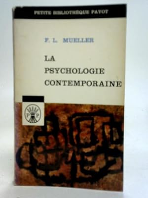 Seller image for La Psychologie Contemporaine for sale by World of Rare Books