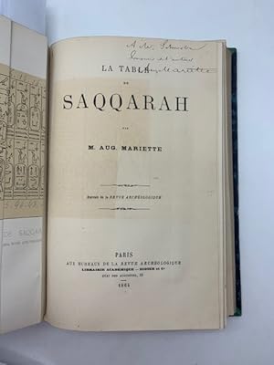 Bild des Verkufers fr La table de Saqqarah zum Verkauf von Coenobium Libreria antiquaria