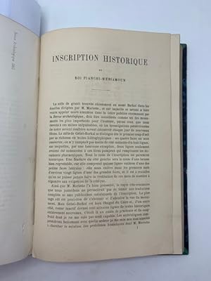 Inscription historique du Roi Pianchi-Meriamoun