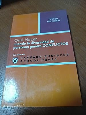 Imagen del vendedor de Que hacer cuando la diversidad de personas genera conflictos a la venta por Libros nicos