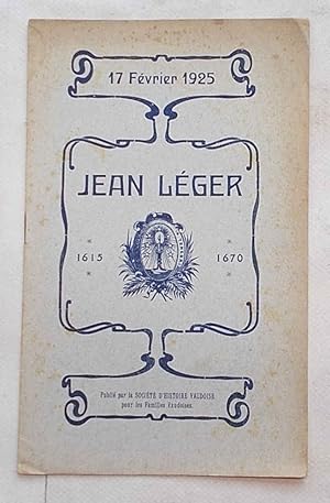 Image du vendeur pour Jean Lger. 1615 - 1670. mis en vente par S.B. Il Piacere e il Dovere