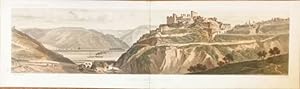 Rheinfels - Ruines du Chateau de Rheinfels (Die Katze). Kol. Lithographie Nr. 8 von C. Mercerau a...