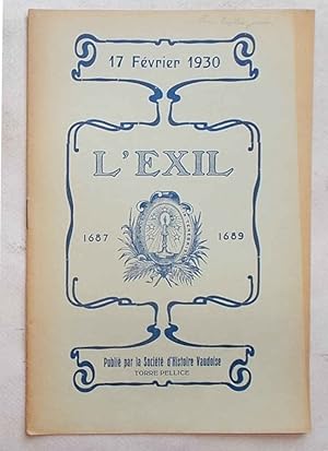 Image du vendeur pour L'Exil. 1687 - 1689. mis en vente par S.B. Il Piacere e il Dovere