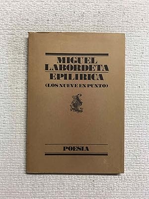 Imagen del vendedor de Epilirica (los nueve en punto) a la venta por Campbell Llibres