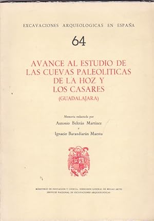 Imagen del vendedor de Avance al estudio de las cuevas paleoliticas de La Hoz y Los Casares (Guadalajara) a la venta por LIBRERA GULLIVER