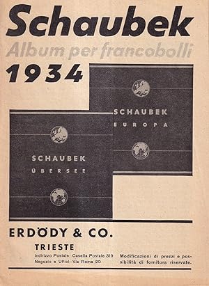 Seller image for Schaubek, album per francobolli - 1934 for sale by Il Salvalibro s.n.c. di Moscati Giovanni