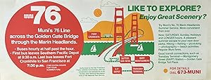 C 1985 San Francisco Bay-Area Transit Advertisement for The Muni 76 Line