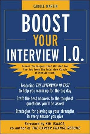 Immagine del venditore per Boost Your Interview IQ venduto da Reliant Bookstore