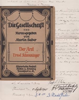 Seller image for MARTIN BUBER (1878-1965) israelischer Sozial- und Religionsphilosoph for sale by Herbst-Auktionen