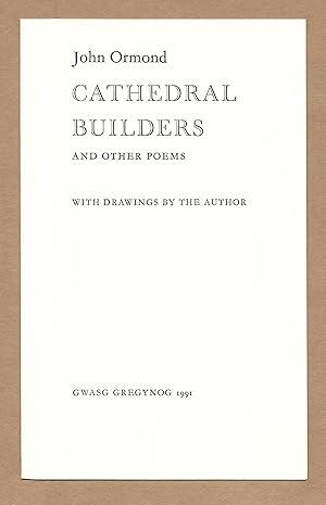 Seller image for Cathedral Builders and Other Poems [Prospectus] for sale by The Bookshop at Beech Cottage